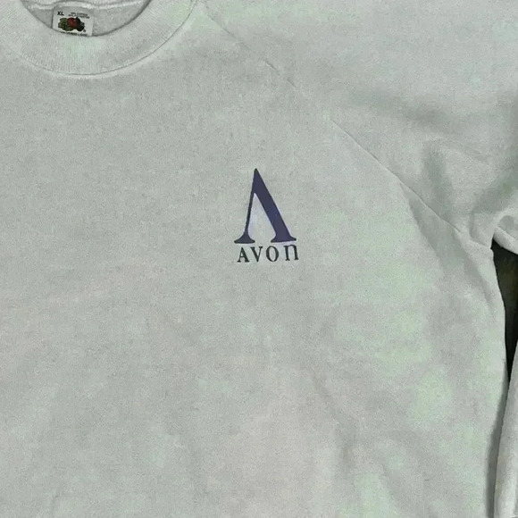 Fruit of the Loom Vintage White Avon Sweatshirt Size Extra Large XL - Picture 4 of 7